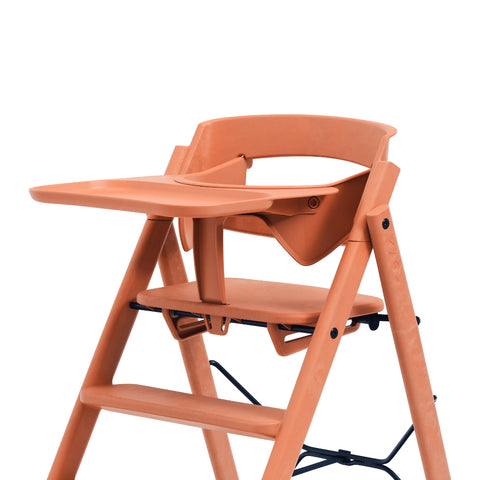KAOS KLAPP High Chair Recycled + Safety Rail + Food Tray - Terracotta Pink