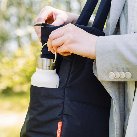 Quilted Changing Tote Bag Black