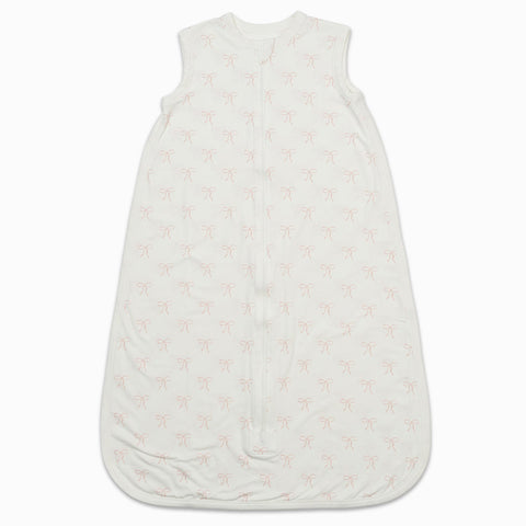 Bamboo Sleeping Bag (TOG 1.0) - Bows - Size M (6-12 months)