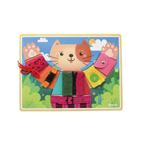 Basic Skills Board Little Cat Dress – Giant Puzzle with 6 Activities