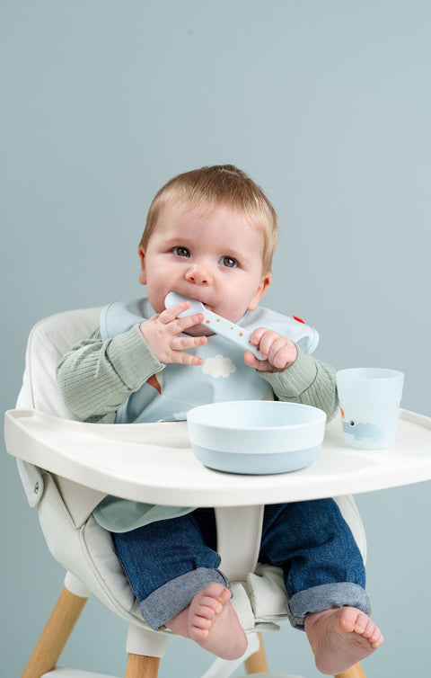 Bib W/Velcro Playground Blue