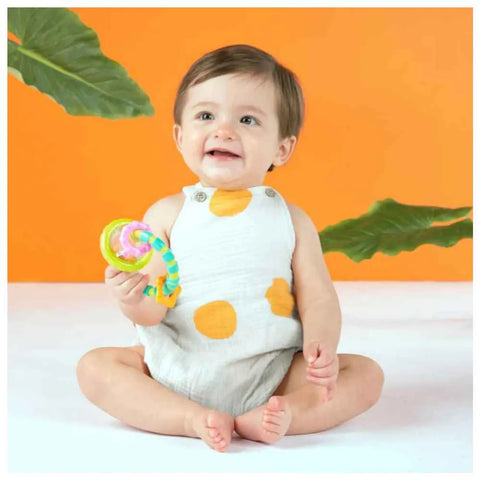 Bright Starts - Grab & Spin Rattle And Teether Toy
