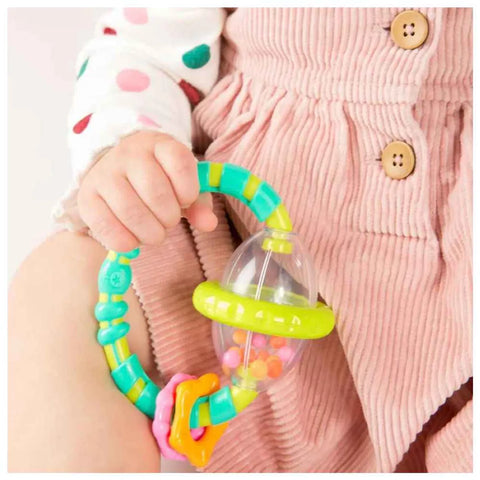 Bright Starts - Grab & Spin Rattle And Teether Toy