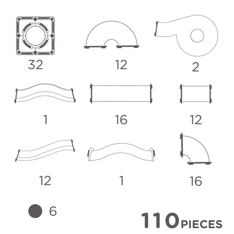 Cleverclixx - Ball Run Clever Pack Pastel 110 pieces