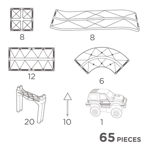 Cleverclixx - Race Track Intense - 65 Pieces