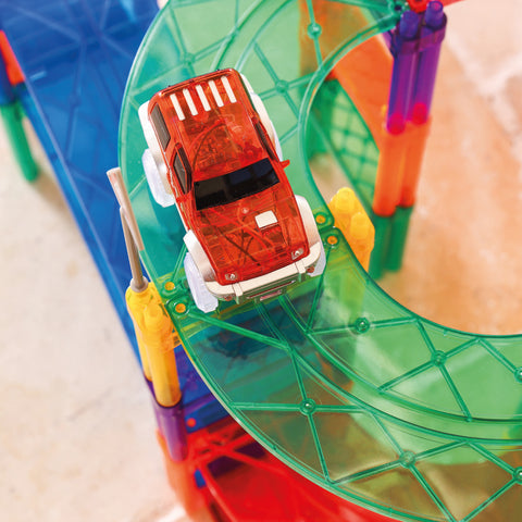 Cleverclixx Magnetic Tile - Race Track Car Red