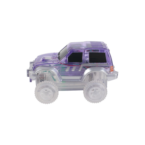 Cleverclixx Magnetic Tile - Race Track Car Pastel Purple