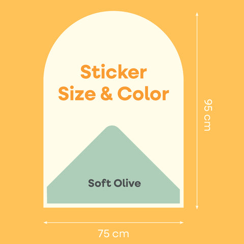 Cleverclixx - Magnetic Wall Sticker 95x75cm - Soft Olive