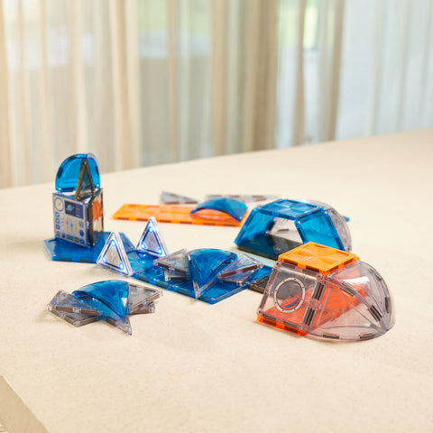Cleverclixx Magnetic Tile - Space Mission Pack - 47 pieces