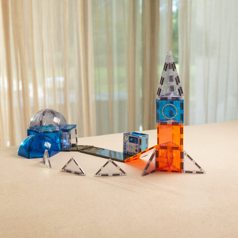 Cleverclixx Magnetic Tile - Space Mission Pack - 47 pieces