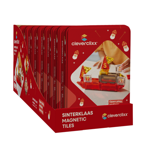 Cleverclixx Magnetic Tile - Mini Tiles Sinterklaas - 30 pieces