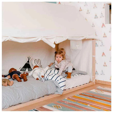 CHILDHOME - Bed Frame House 208x98x148 cm - Natural