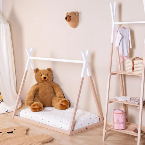 Childhome - Tipi Cot Bed Frame (Tipi bed mattress 70x140cm) - White