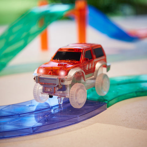 Cleverclixx Magnetic Tile - Race Track Car Red