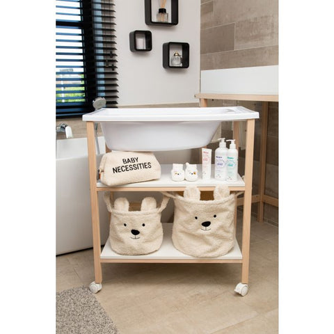 Childhome Changing Table + Bath + Wheels White