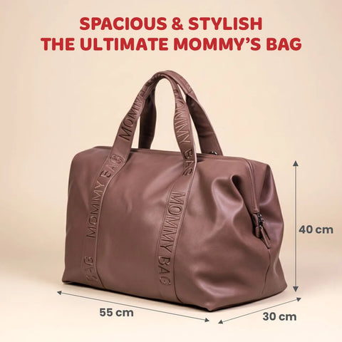 Childhome - Mommy Bag Signature Simili - Dark Brown - Vegan Leather