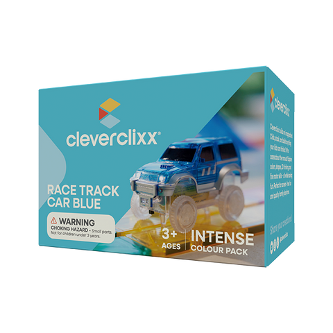 Cleverclixx Race Track Car Blue (1 Pc) | Magnetic Toys