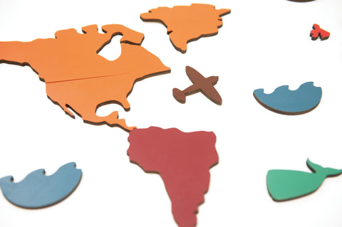 Continents Map Puzzle