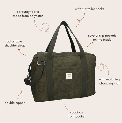 Diaper bag Care Milan, Green_Toybox.ae