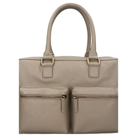 Diaper bag  Vienna Lovely Leather, Taupe_Toybox.ae