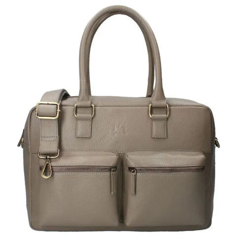 Diaper bag  Vienna Lovely Leather, Taupe_Toybox.ae