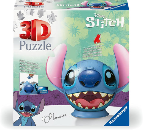 Disney Stitch 3D Puzzle Ball with Ears 72 Pieces