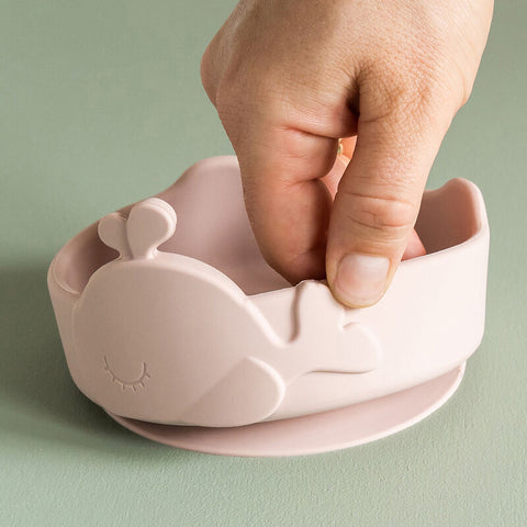 Done By Deer Silicone Stick&Stay Bowl & Baby Spoon Wally Powder