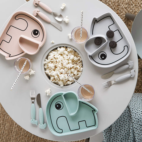 Done By Deer Silicone Stick&Stay Plate Elphee Blue