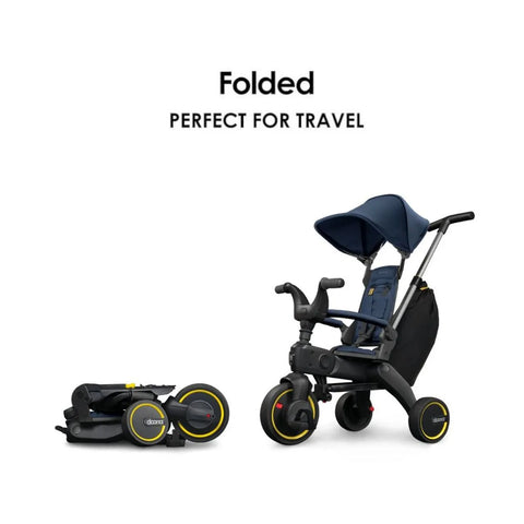 Doona Liki Trike S3 Foldable Tricycle - Deep Blue + FREE Doona Liki Helmet