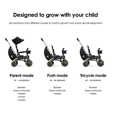 Doona Liki Trike S3 Foldable Tricycle - Deep Blue + FREE Doona Liki Helmet