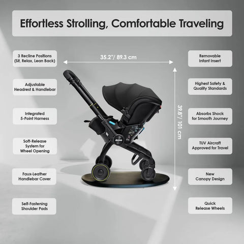Doona X Infant Car Seat & Stroller - Nitro Black