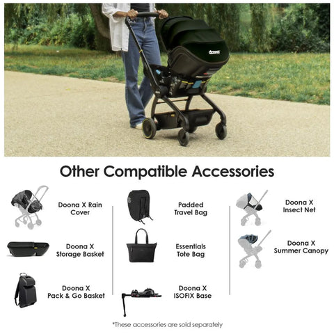 Doona X Infant Car Seat & Stroller - Nitro Black
