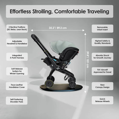 Doona X Infant Car Seat & Stroller - Dusty Sage