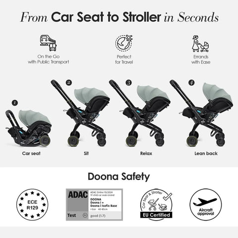 Doona X Infant Car Seat & Stroller - Dusty Sage