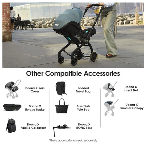 Doona X Infant Car Seat & Stroller - Ocean Blue