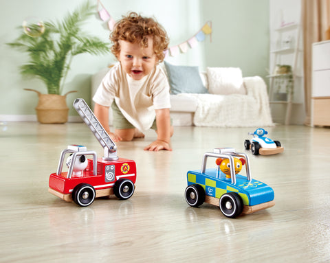 Hape Wild Rider Vehicle Fire Truck Toy Car - Blue