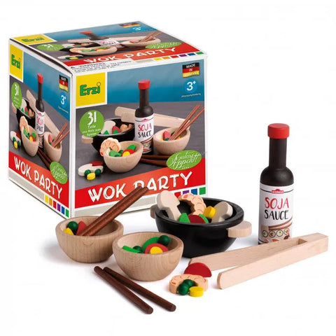 Erzi | Assortment Wok Party | Kids Wooden Toy Set | TOYBOX