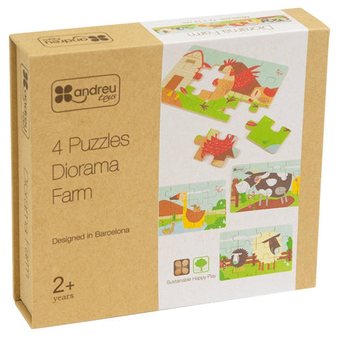 Andreu Toys - 4 Puzzles - Diorama Farm