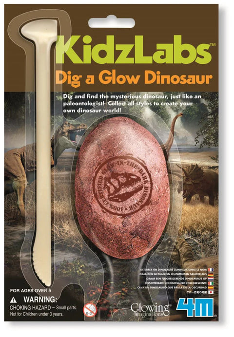 4M KidzLabs / Dig A Glow Dinosaur (6 Assorted)