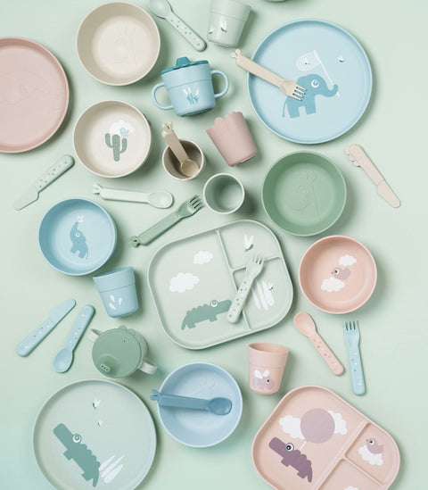 Foodie Compartment Plate Croco Green