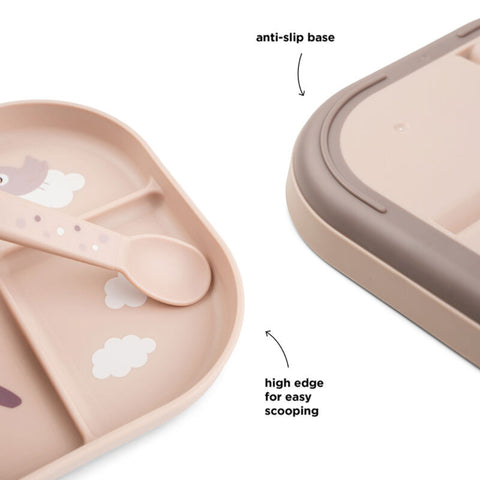 Foodie Compartment Plate Happy Clouds Powder