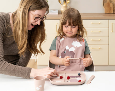Foodie Compartment Plate Happy Clouds Powder