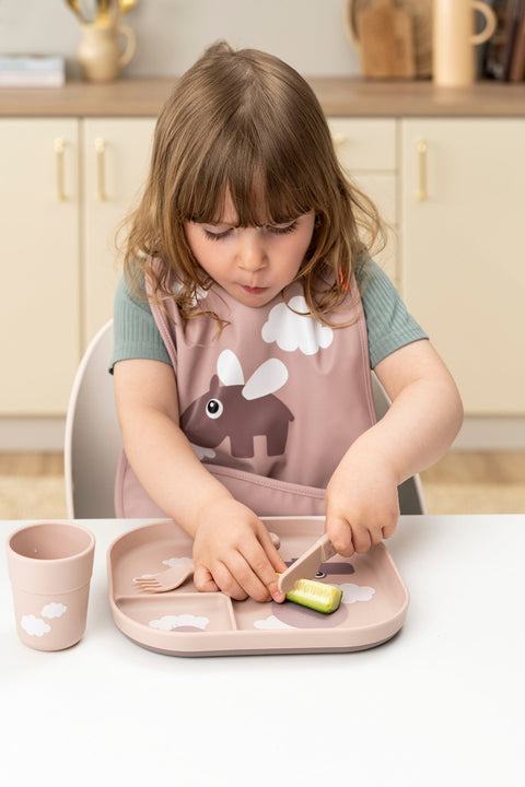 Foodie Compartment Plate Happy Clouds Powder