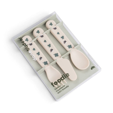 Foodie Cutlery Set Tiny Farm Sand