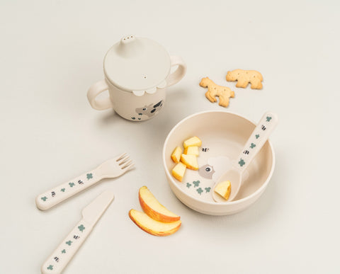Foodie Cutlery Set Tiny Farm Sand