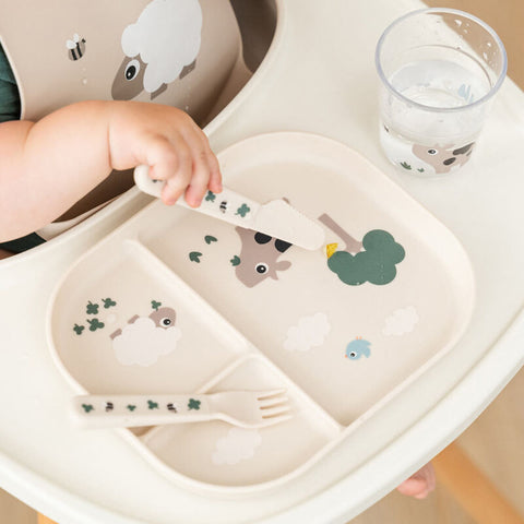 Foodie Cutlery Set Tiny Farm Sand