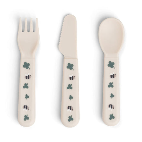 Foodie Cutlery Set Tiny Farm Sand
