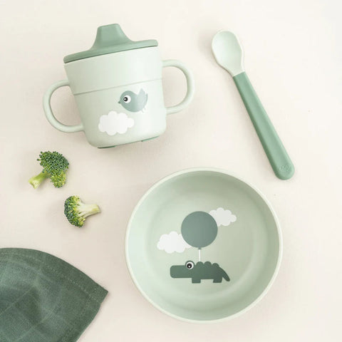 Foodie First Meal Set Happy Clouds Green