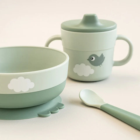 Foodie First Meal Set Happy Clouds Green