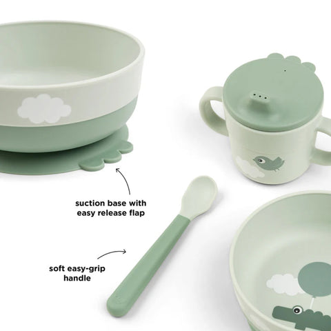 Foodie First Meal Set Happy Clouds Green